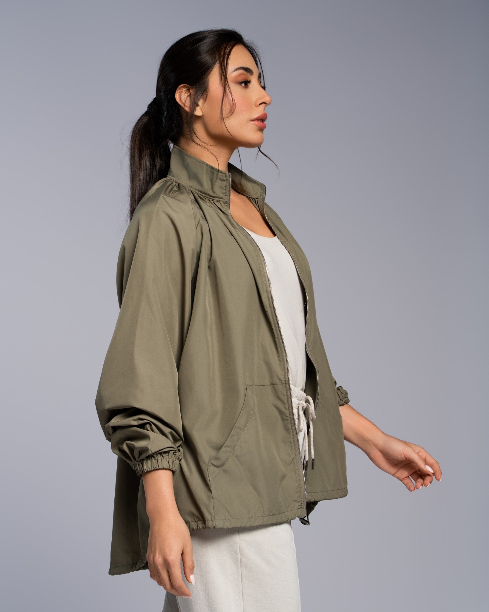 Gathered Parka - SEASONAL GREEN