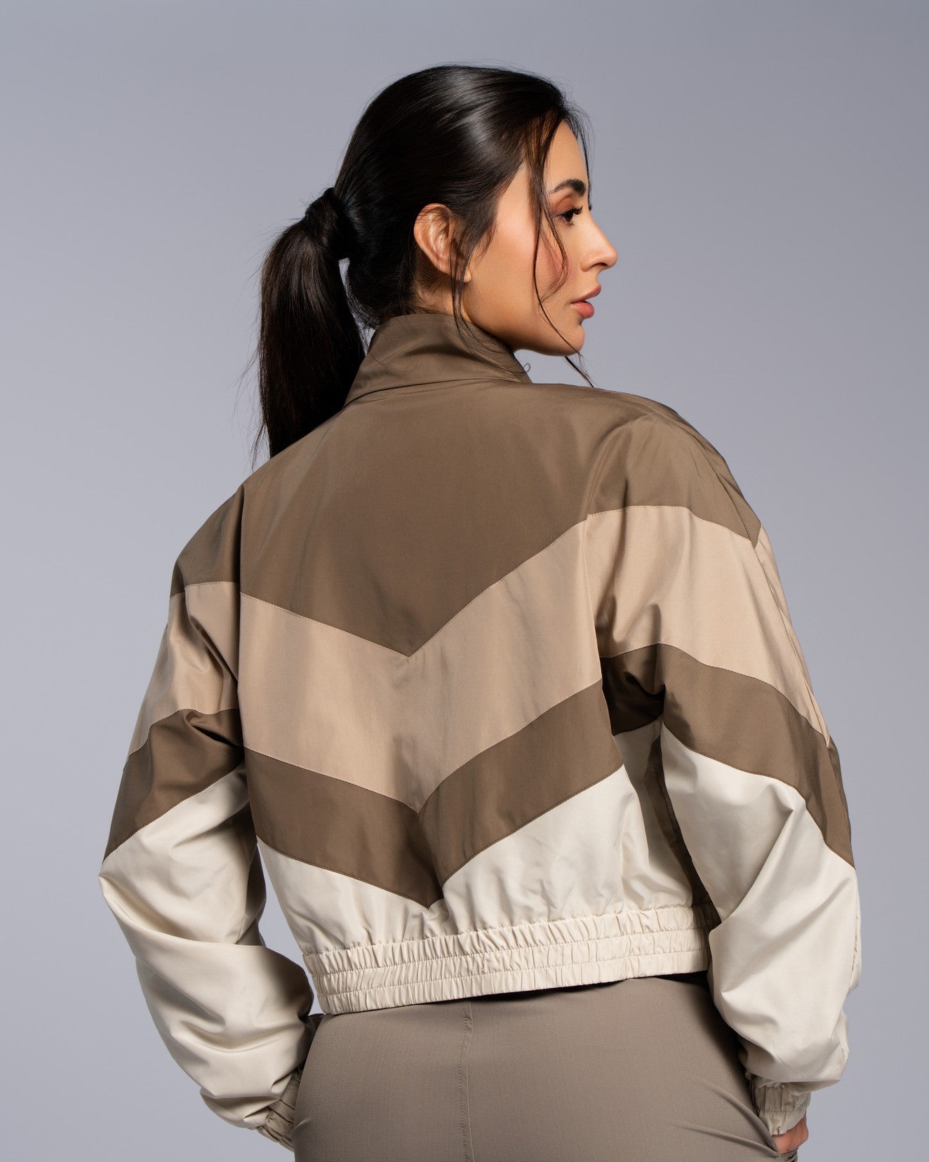 Color Block Blouson - SEASONAL BEIGE