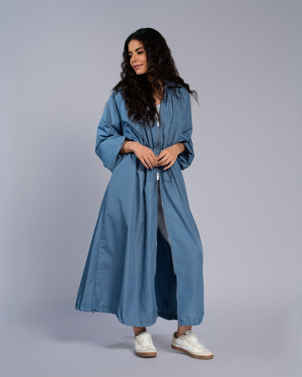 Rib Collar Parka - SEASONAL BLUE