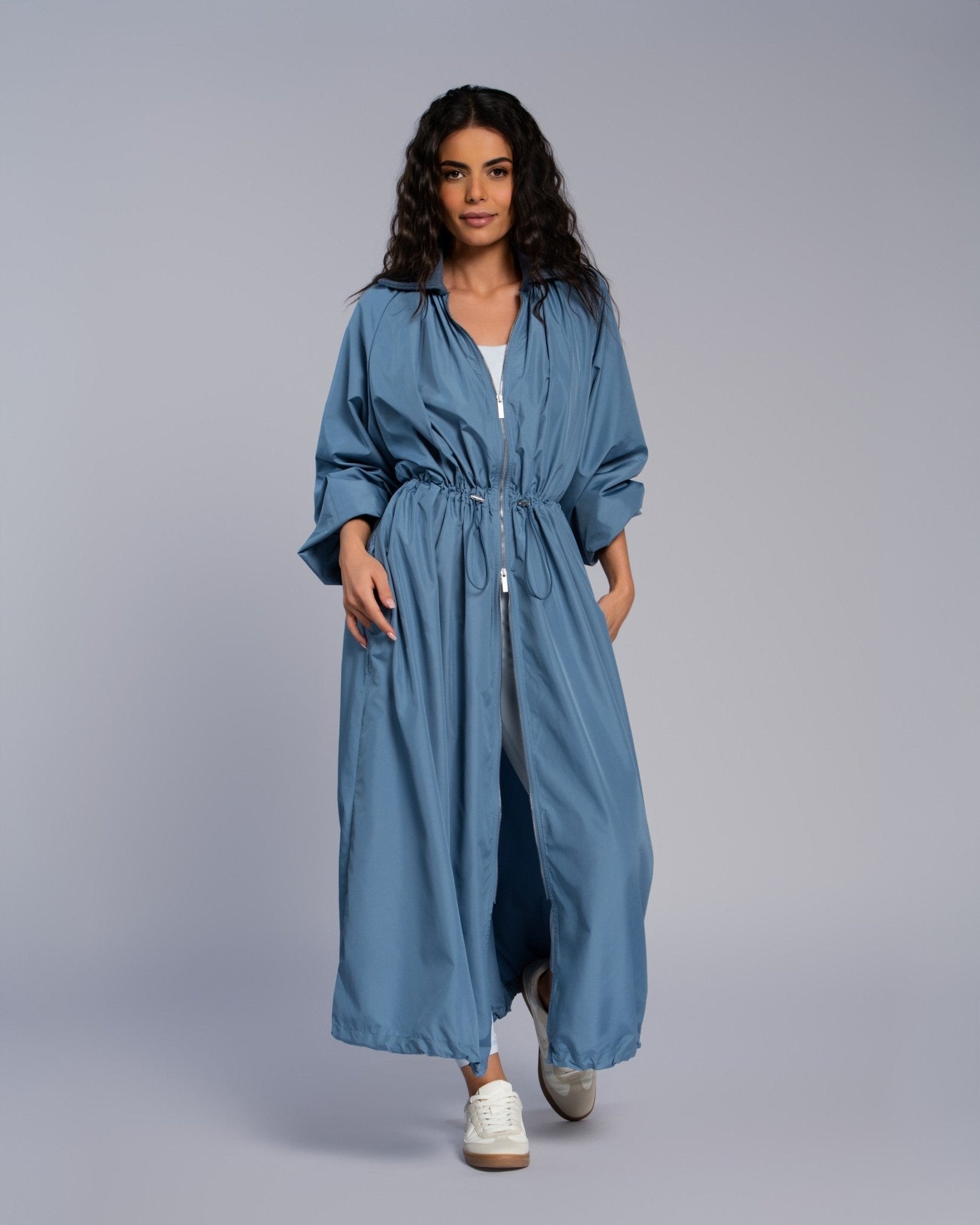 Rib Collar Parka - SEASONAL BLUE