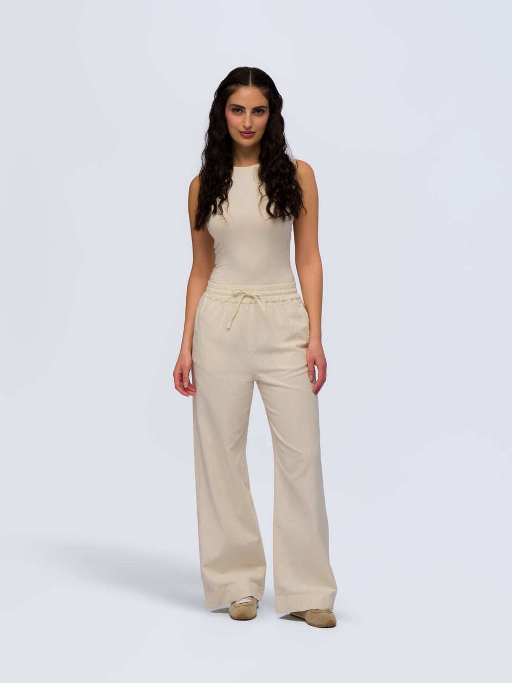 Linen Trousers - STONE GREY