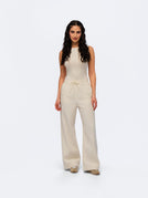 Linen Trousers - STONE GREY