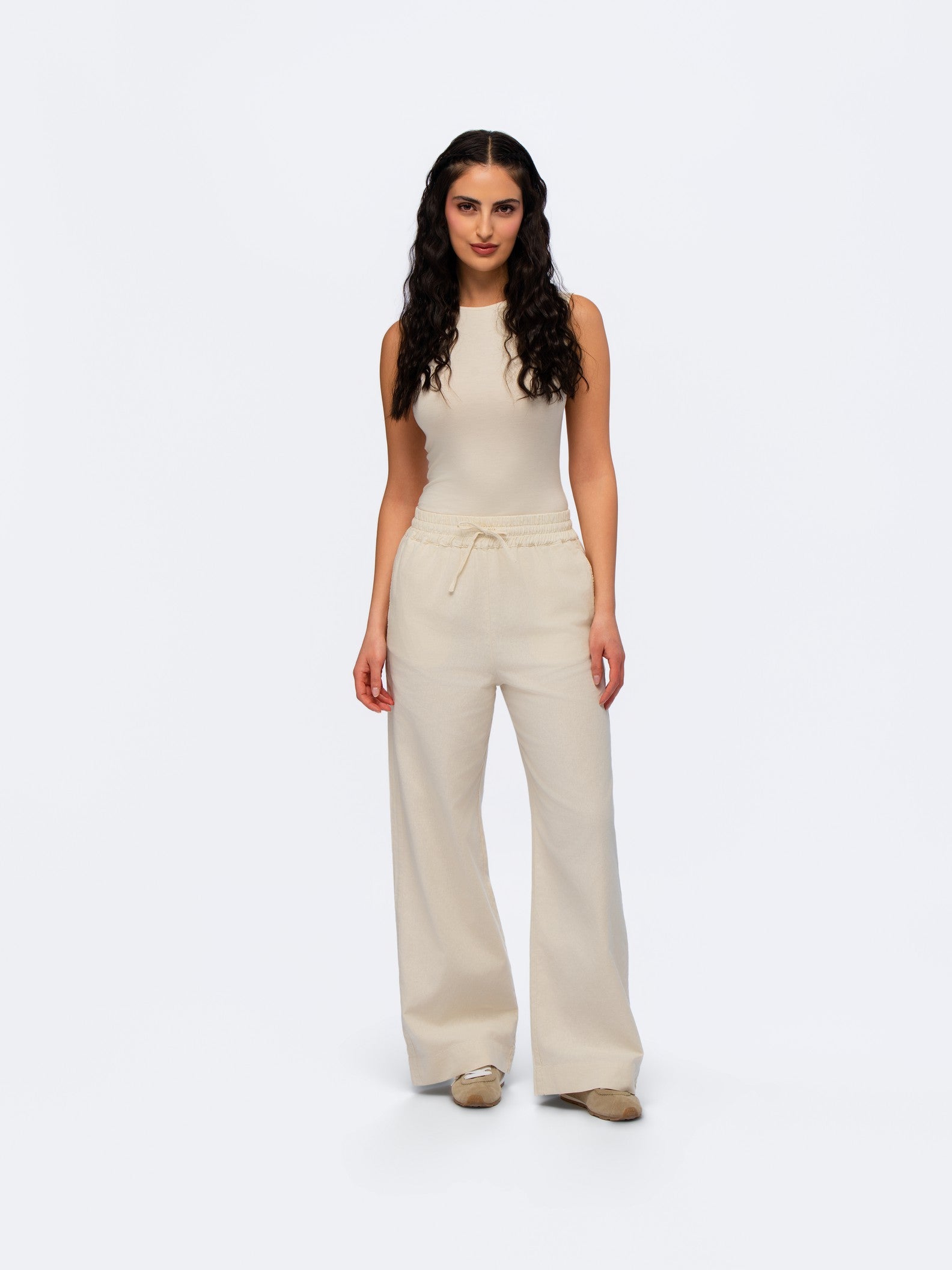 Linen Trousers - STONE GREY