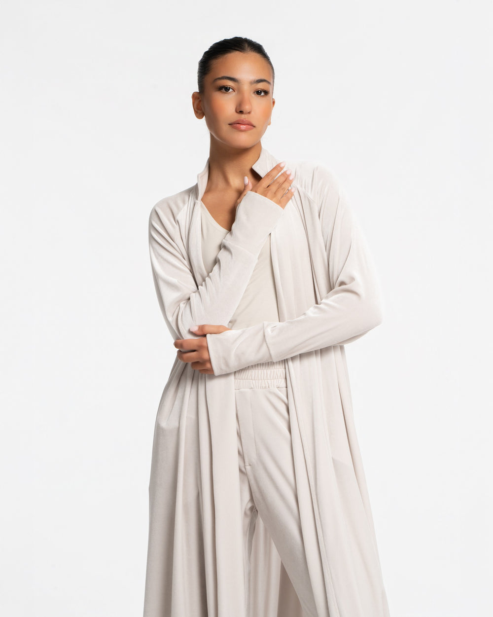 Panne Velour Abaya - SEASONAL STONE