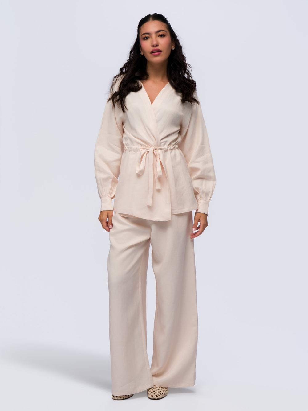 City Wrap Top - STONE GREY