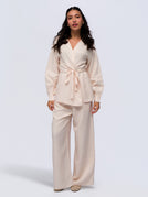 City Wrap Top - STONE GREY