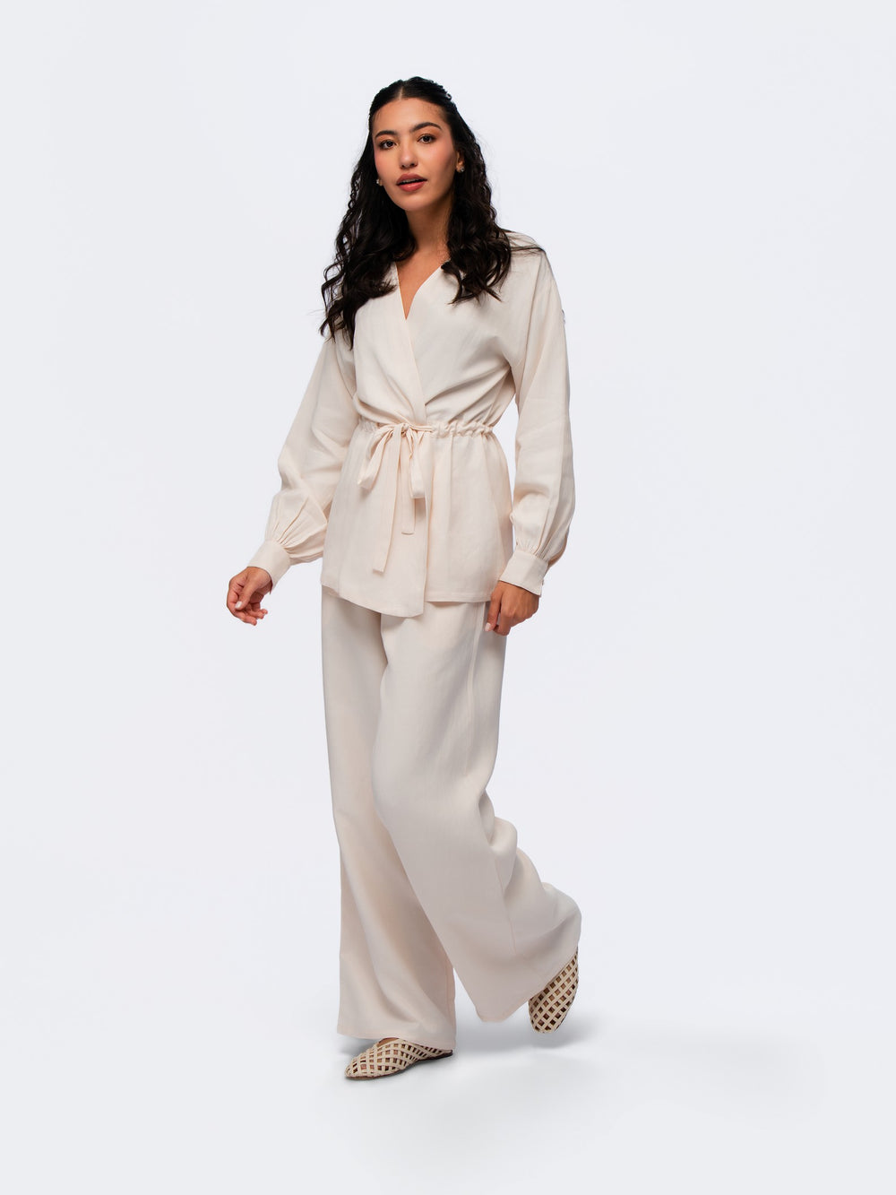 City Wrap Top - STONE GREY