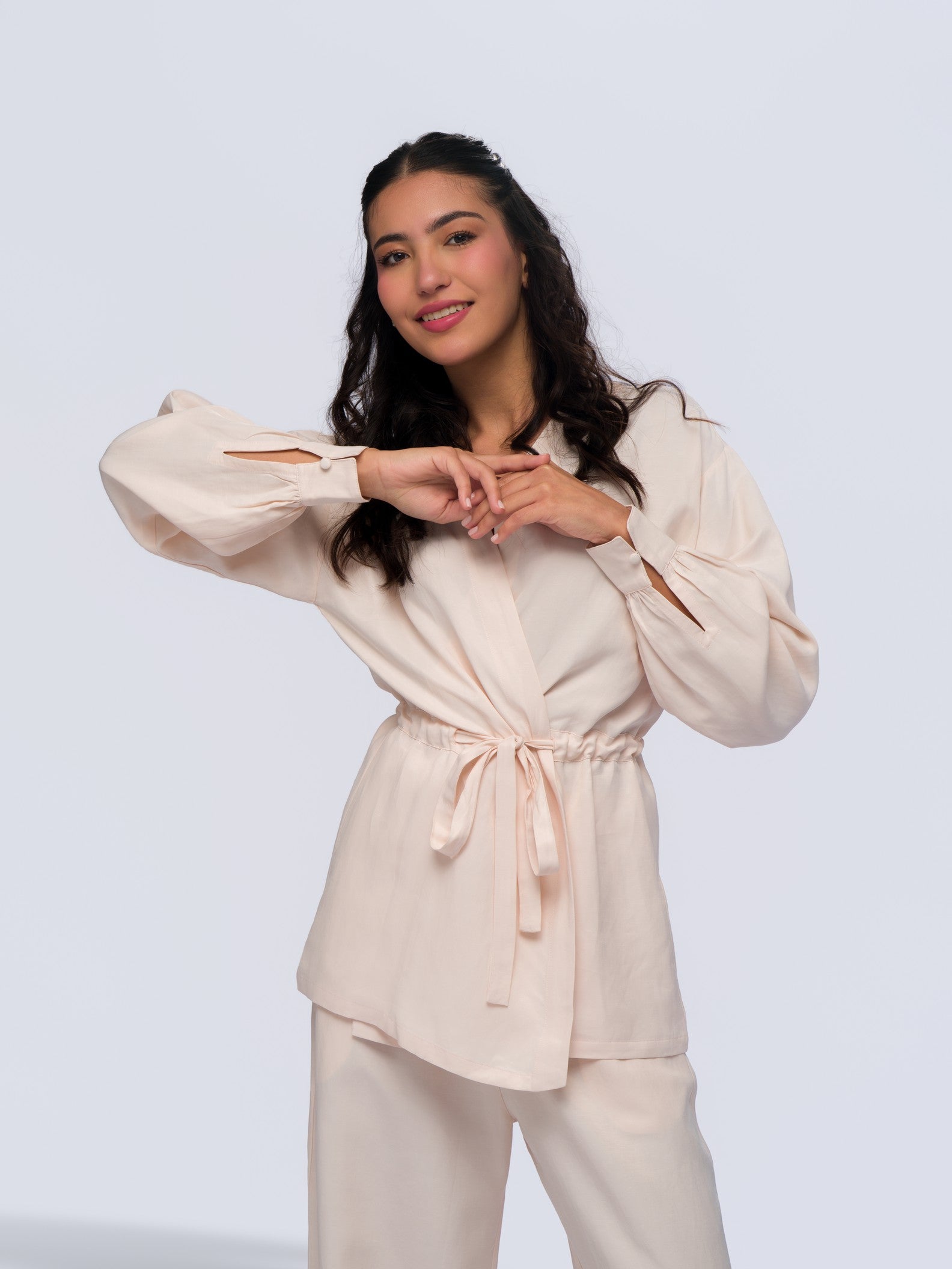 City Wrap Top - STONE GREY