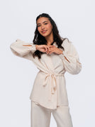 City Wrap Top - STONE GREY