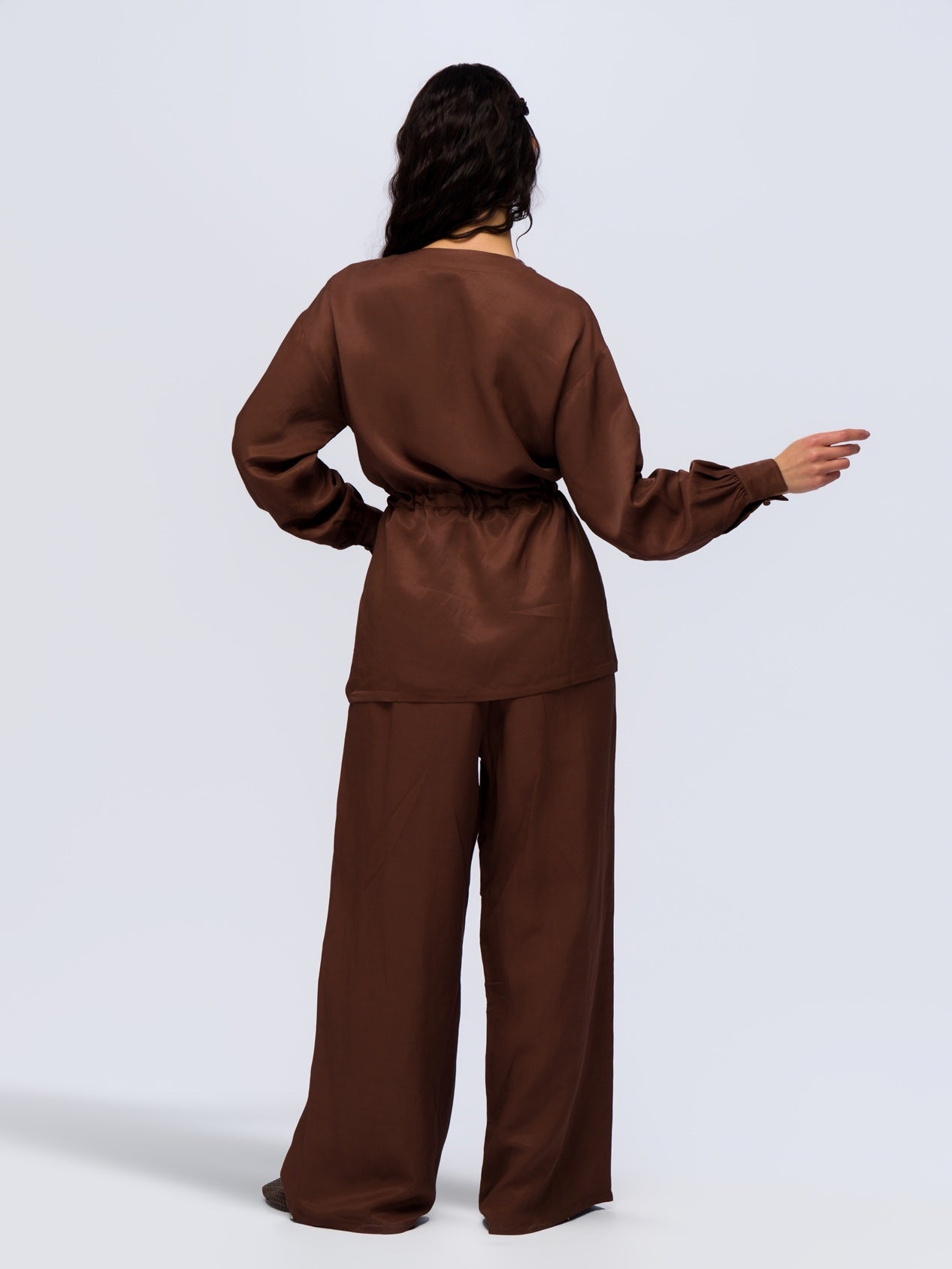 City Wrap Top - MOCHA BROWN
