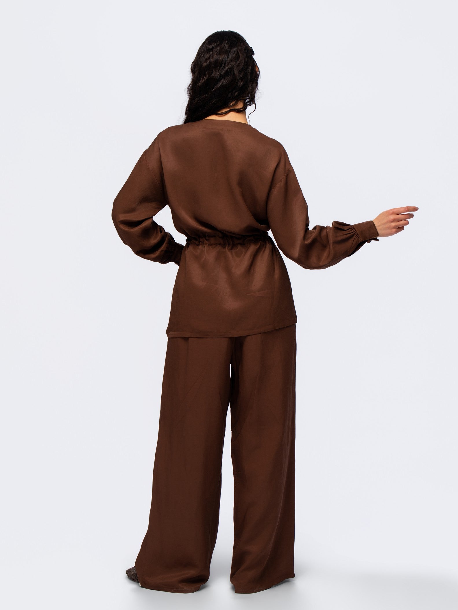 City Wrap Top - MOCHA BROWN