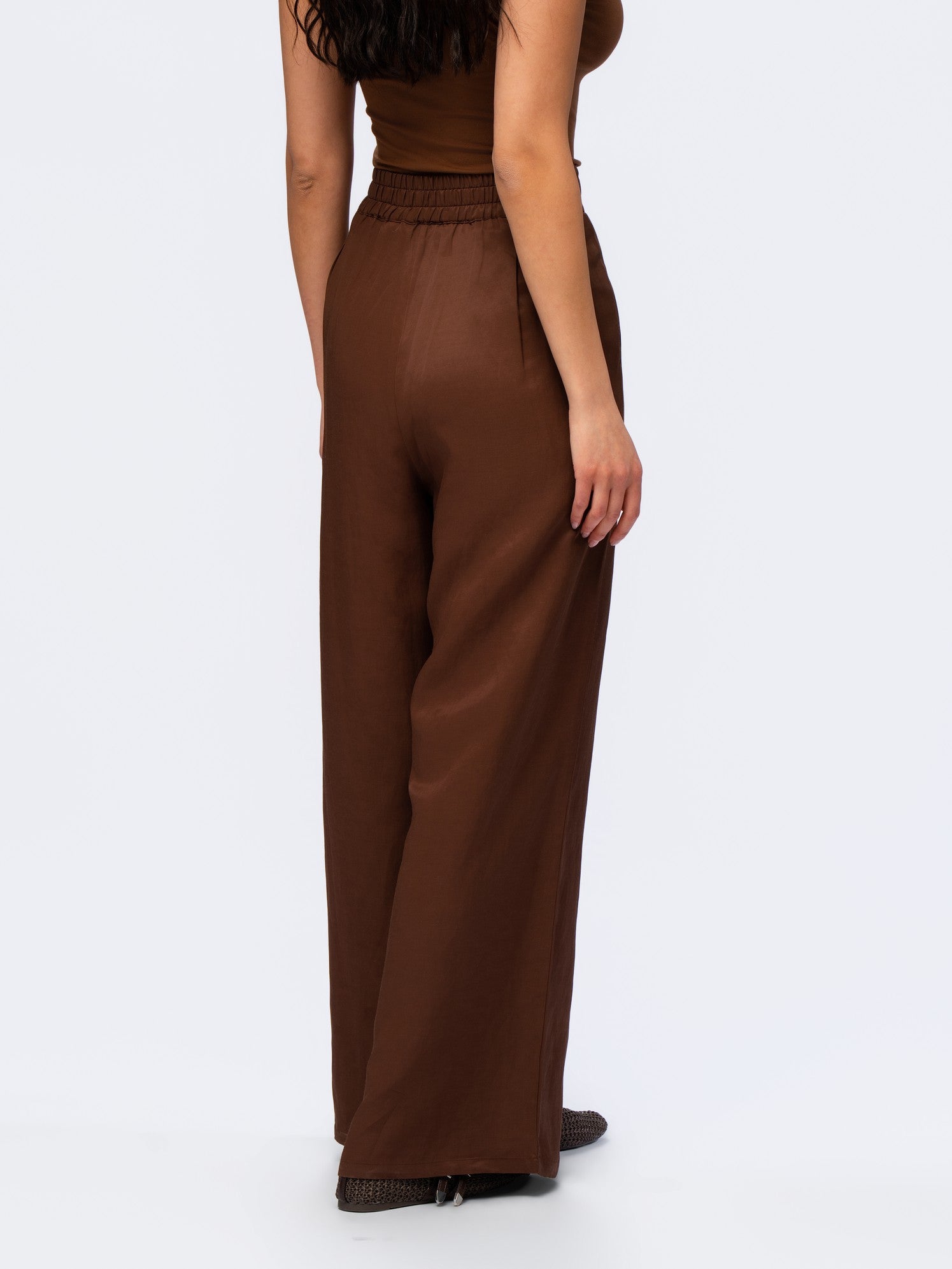 City Oversized Trousers - MOCHA BROWN