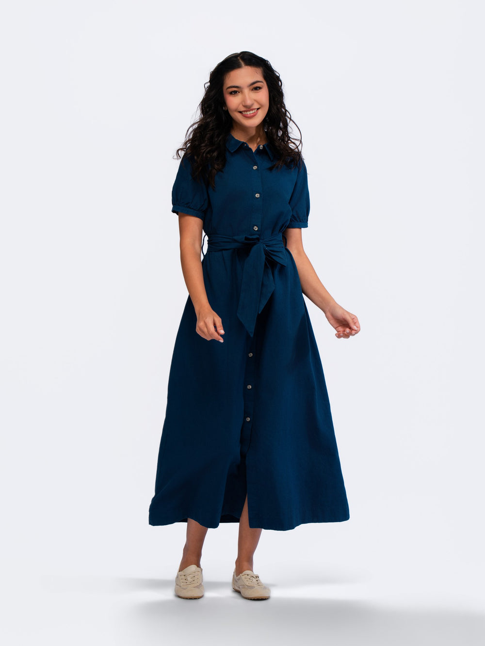 Linen Dress - MIDNIGHT DENIM