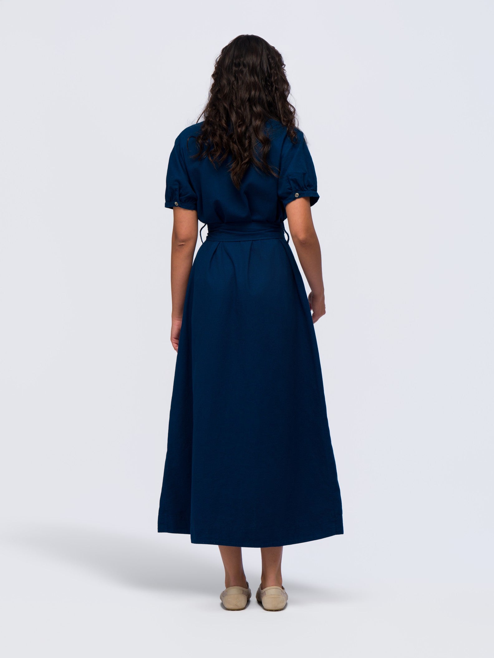 Linen Dress - MIDNIGHT DENIM