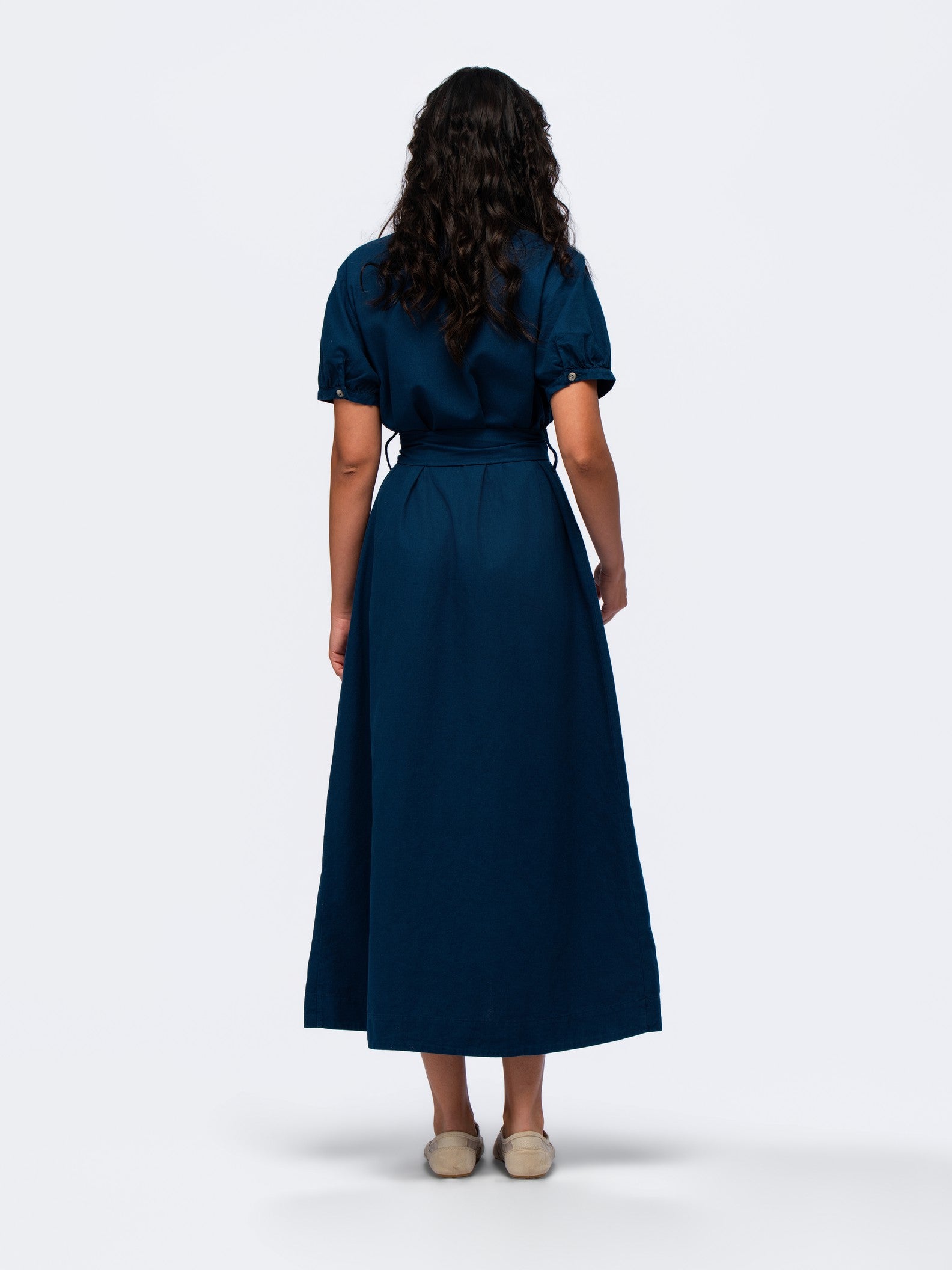 Linen Dress - MIDNIGHT DENIM