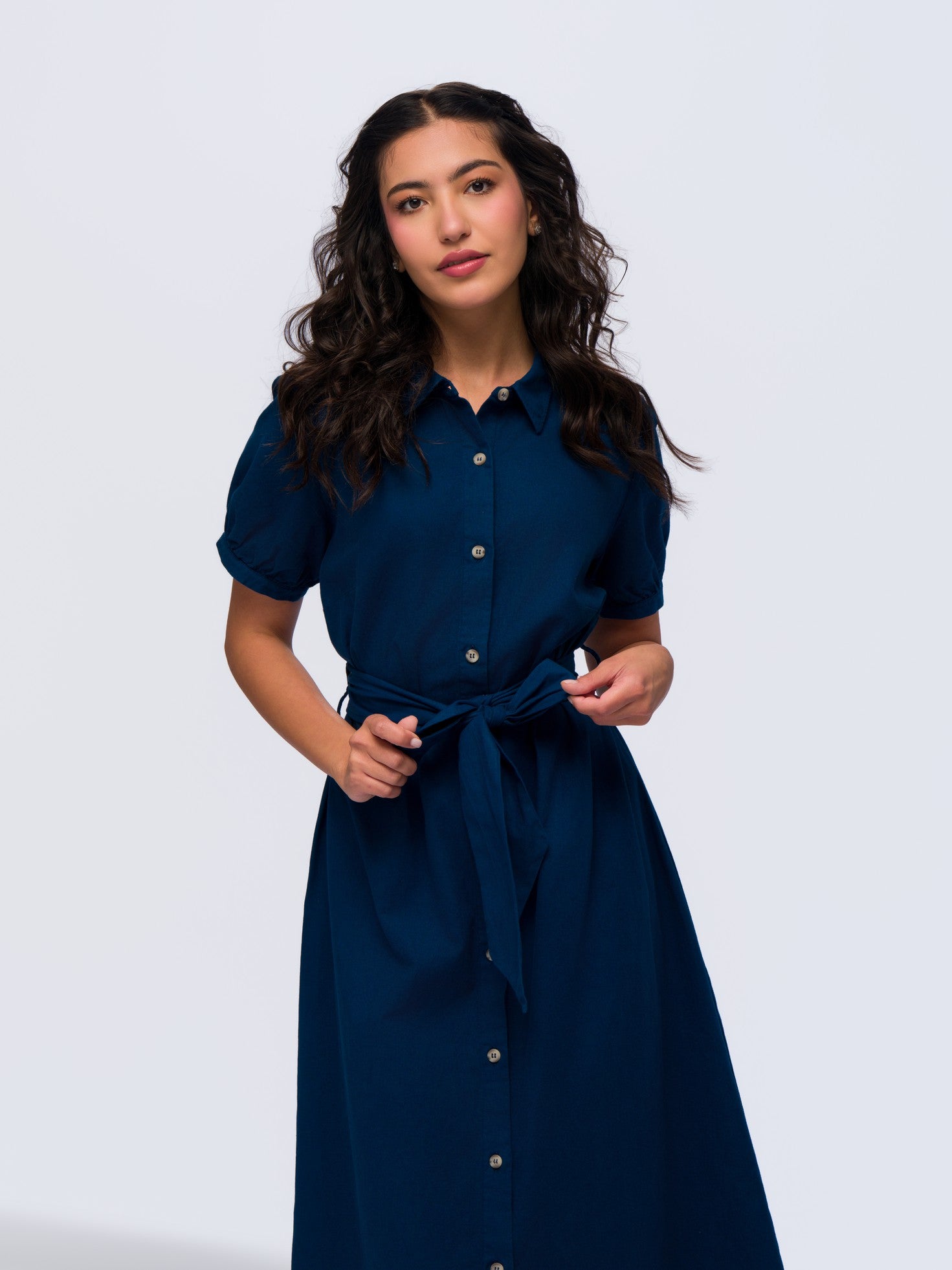 Linen Dress - MIDNIGHT DENIM