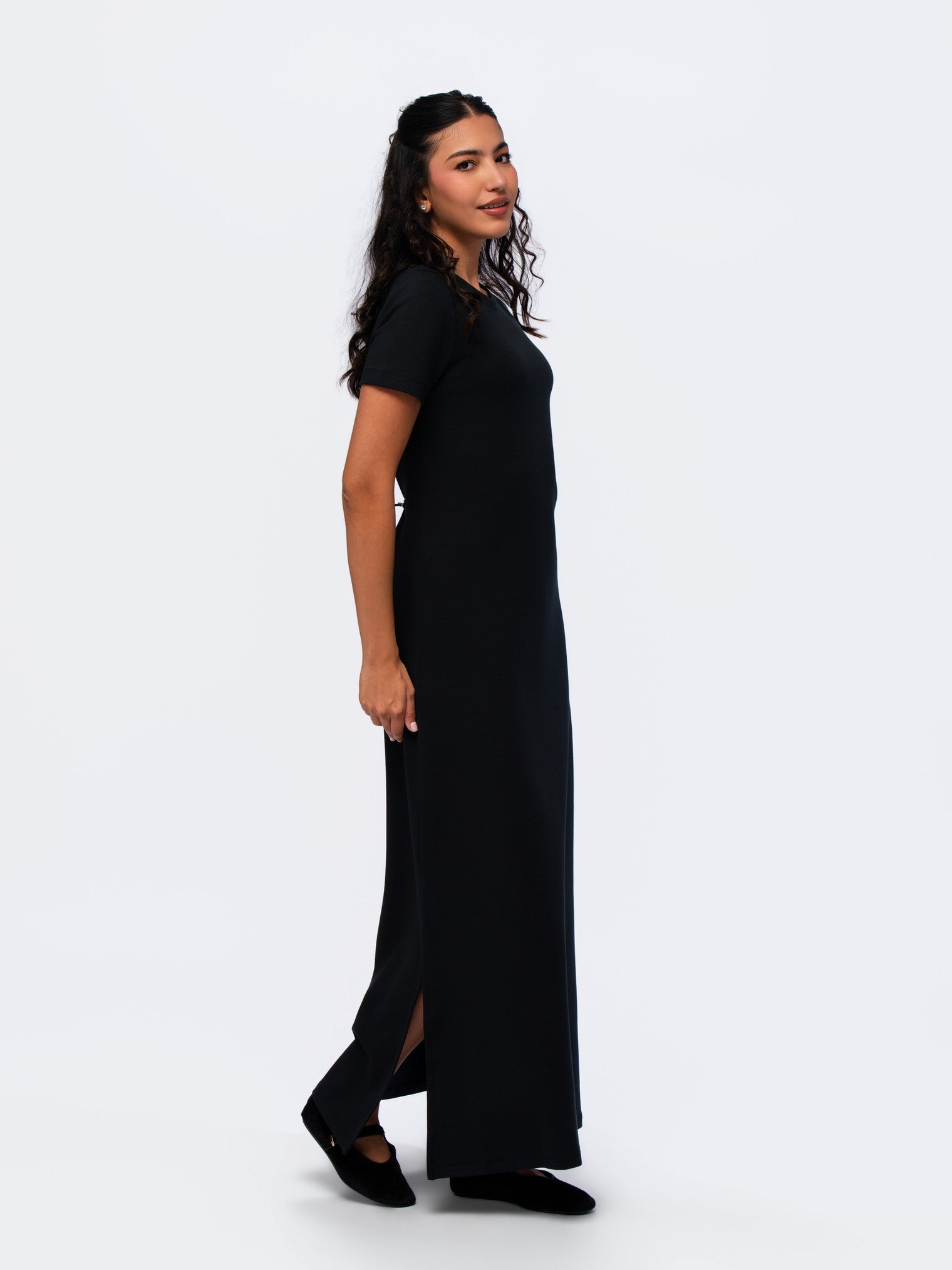 Short Sleeve Travel Dress - SEASONAL BLACK