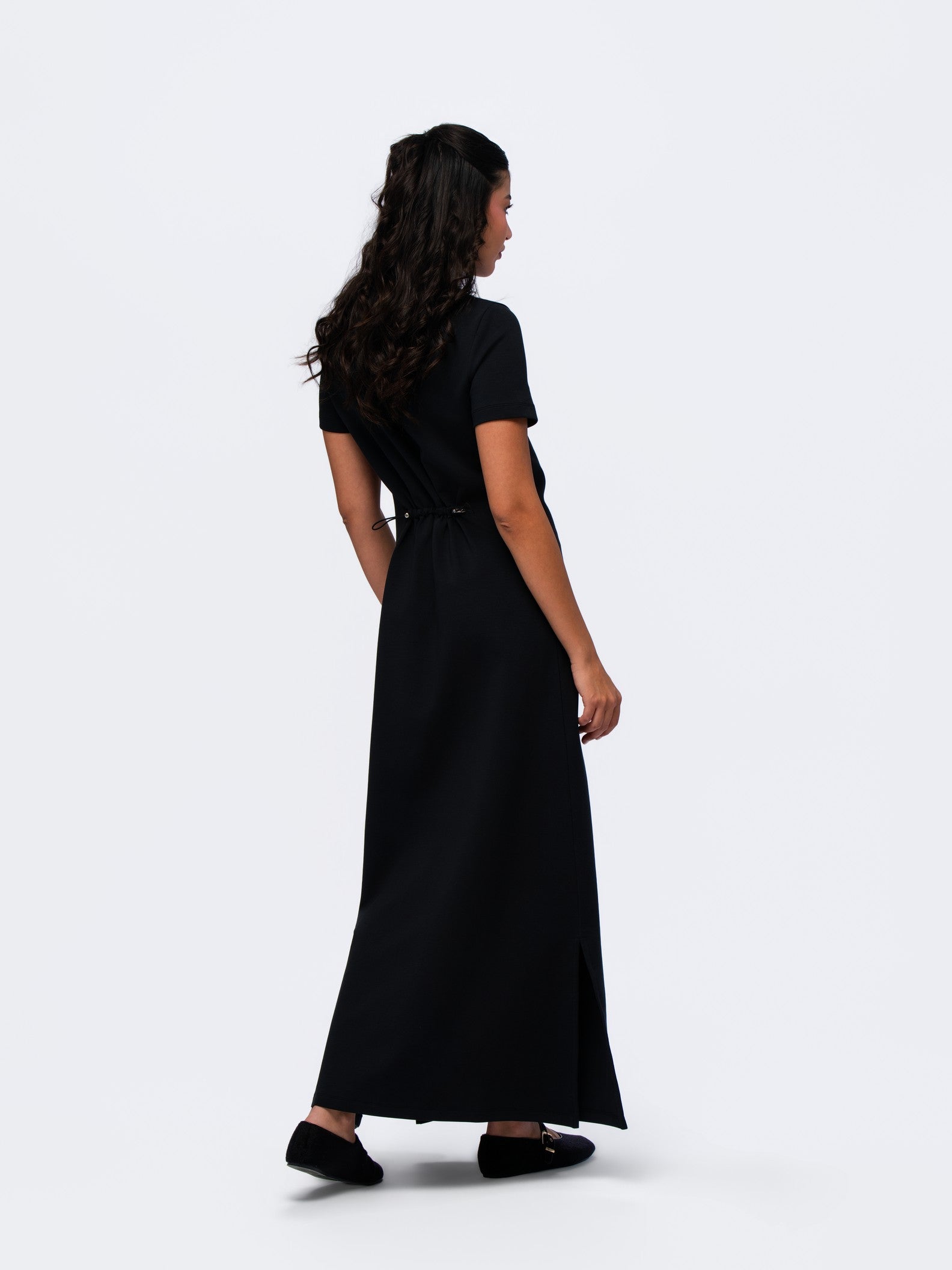 Short Sleeve Travel Dress - SEASONAL BLACK