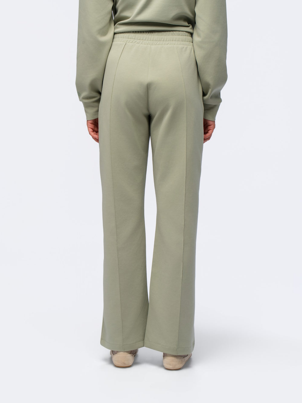 Elasticated Straight Leg Pants - SEASONAL GREEN