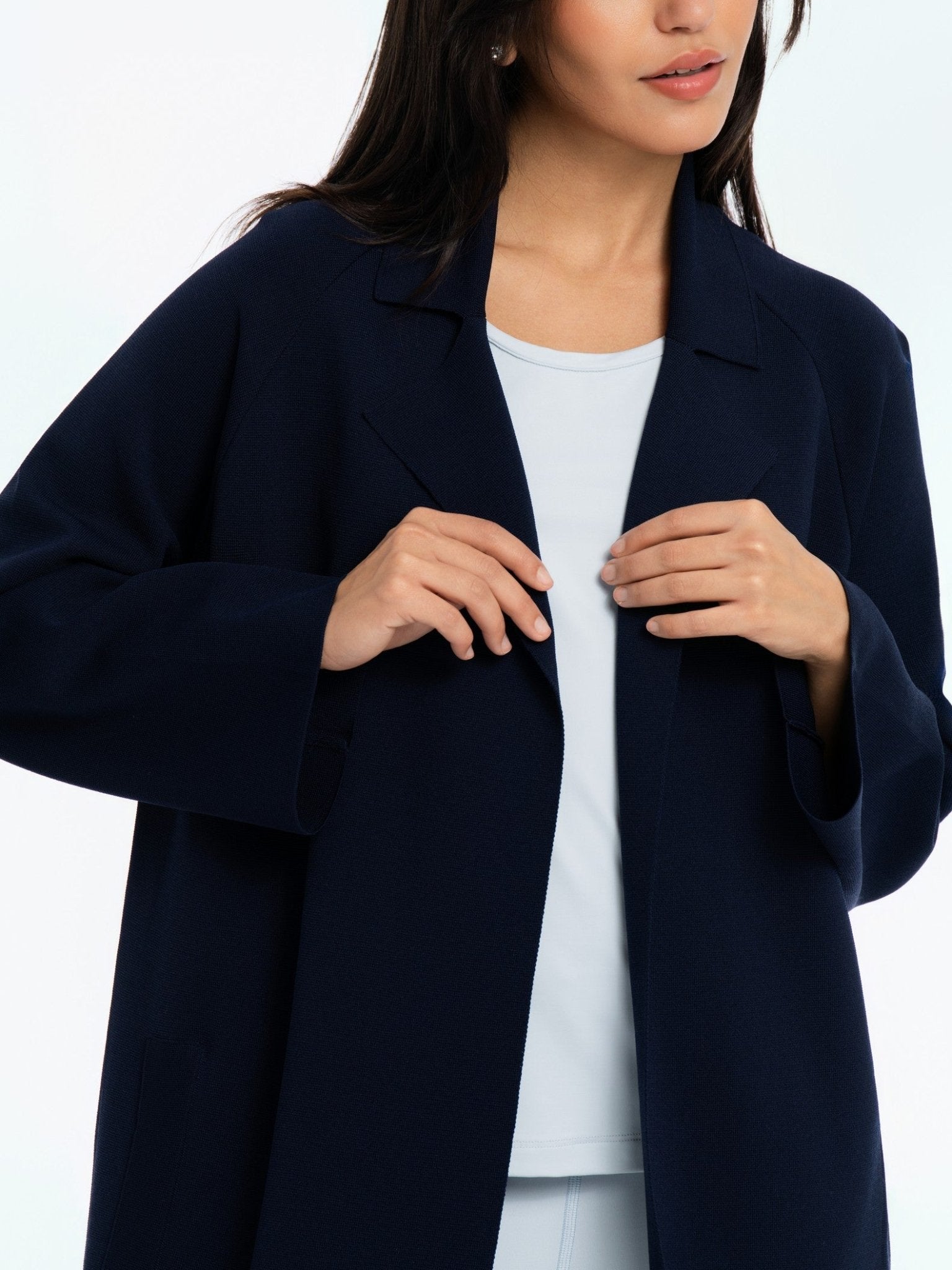 Knitted Coat - NAVY