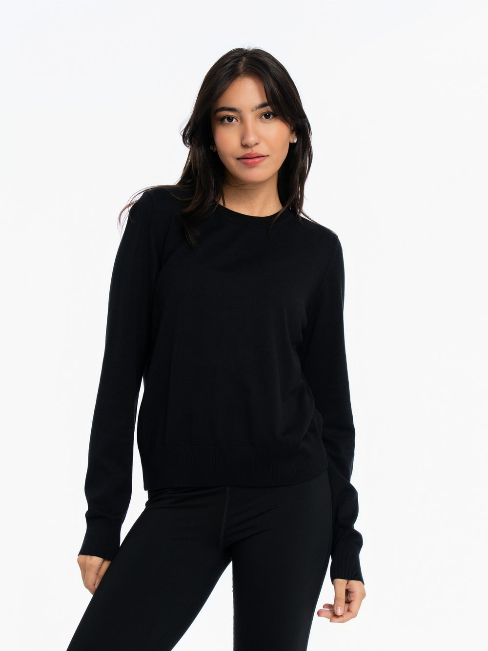 Knitted Sweater - BLACK