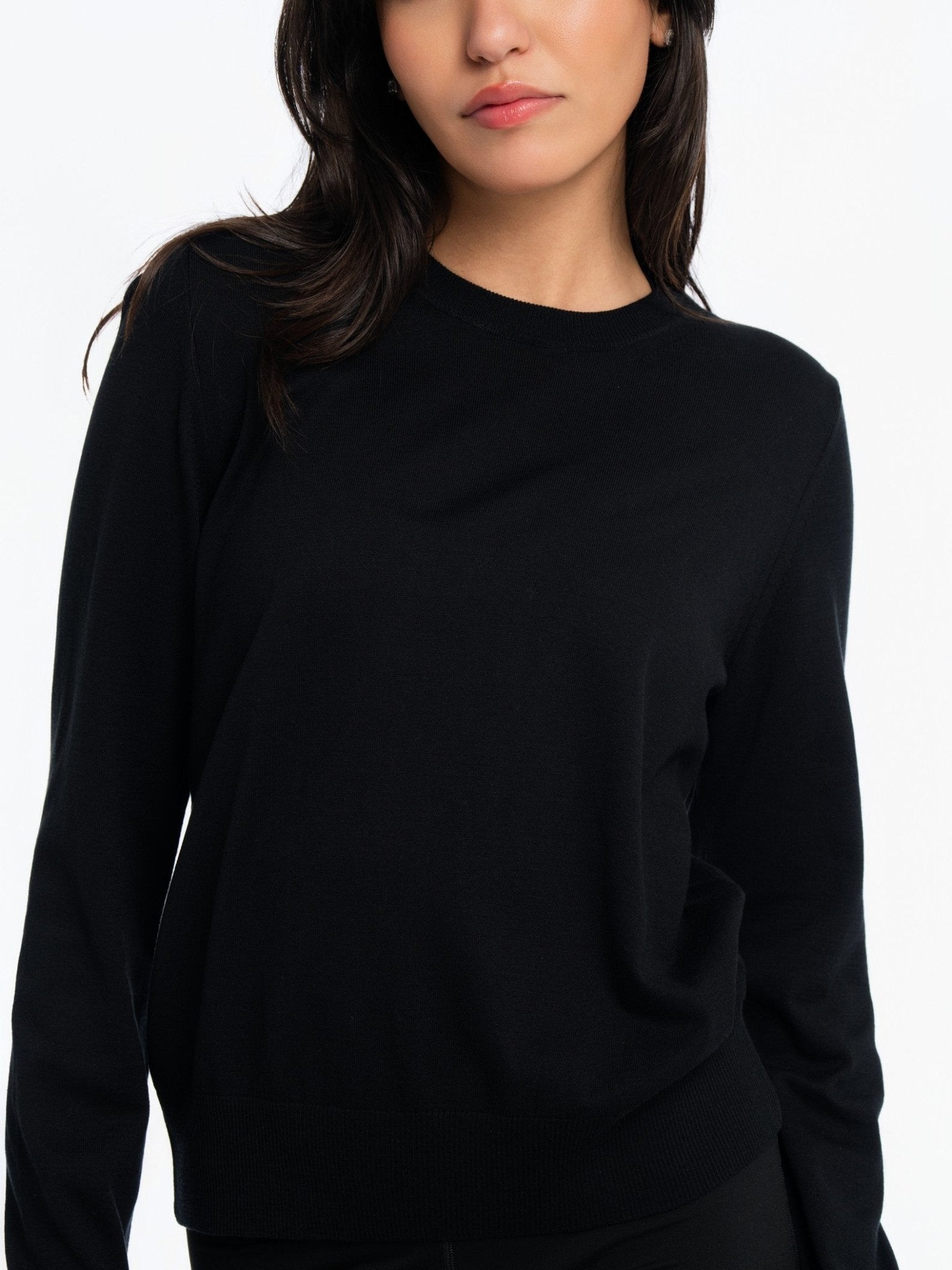 Knitted Sweater - BLACK
