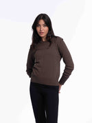 Knitted Sweater - CHOCOLATE