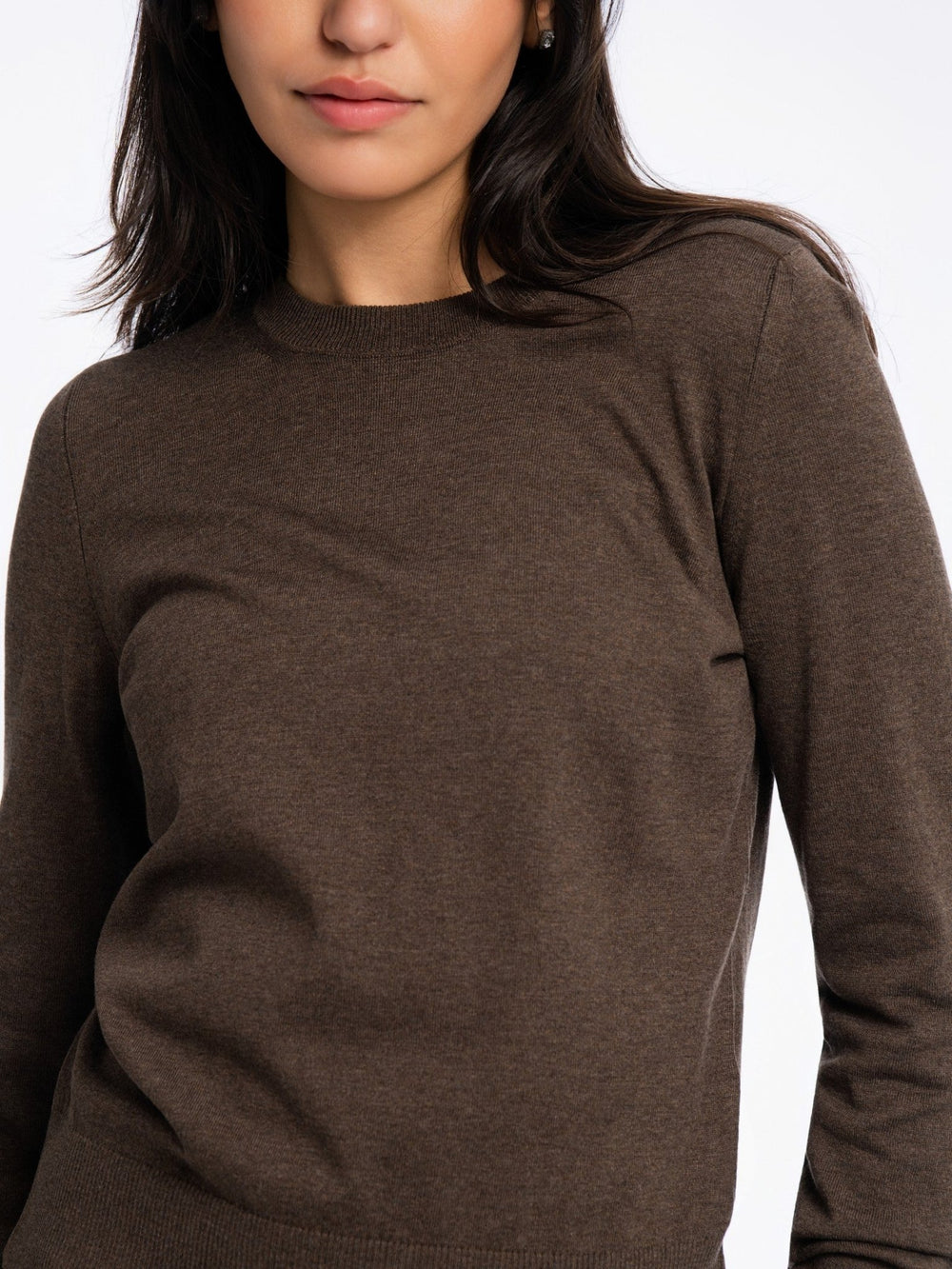 Knitted Sweater - CHOCOLATE