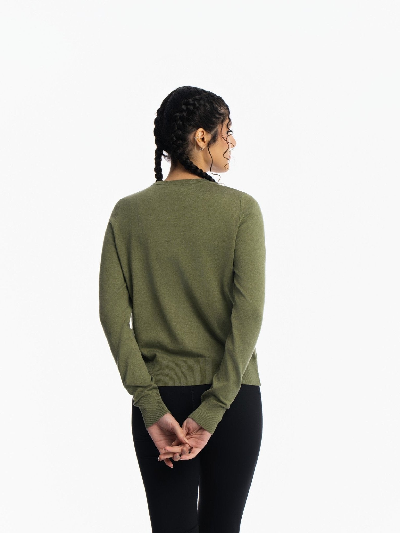 Knitted Sweater - LIGHT GREEN
