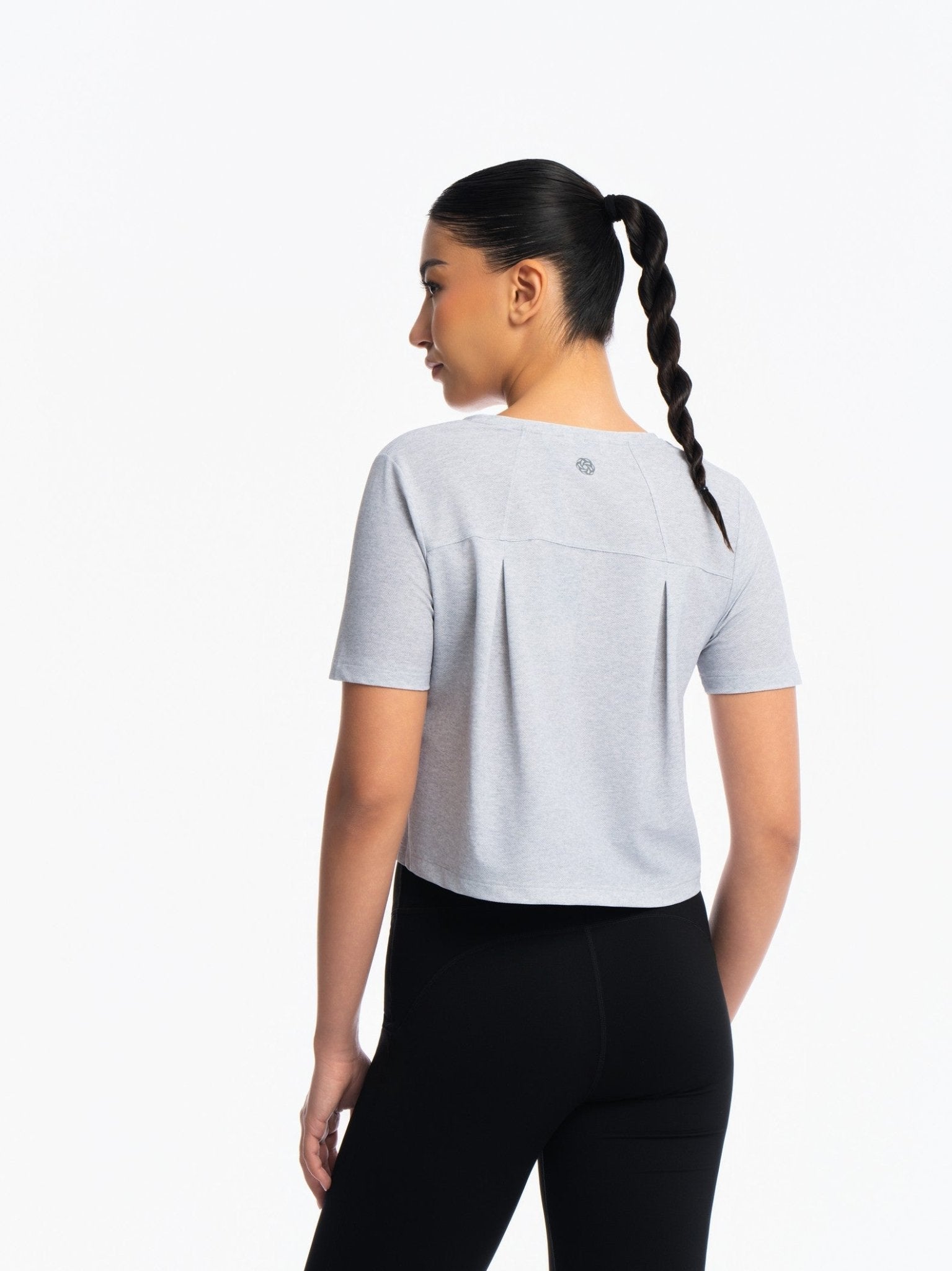 Active Cropped Top - HEATHER GREY