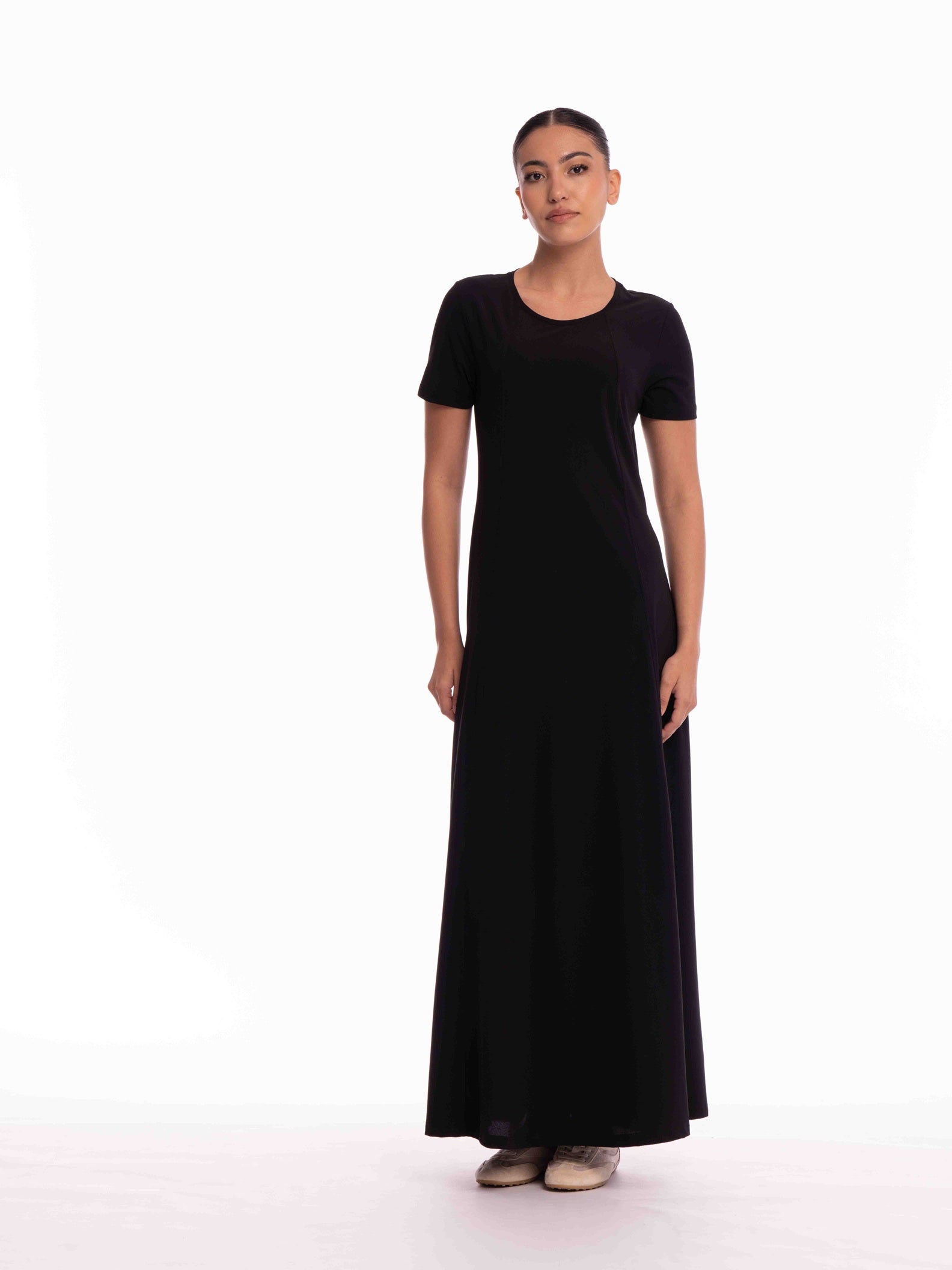 Active Short Sleeve Dress - JET BLACK