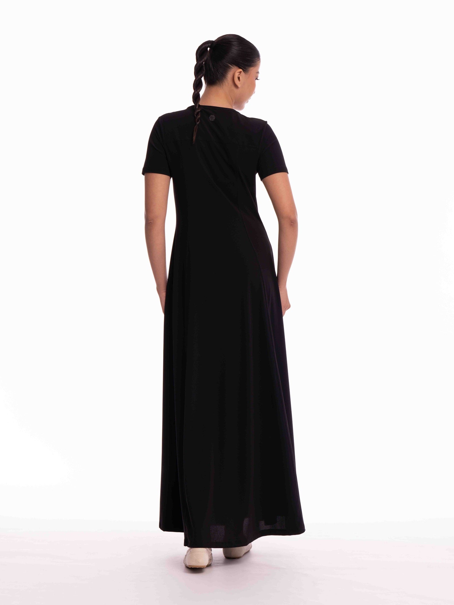 Active Short Sleeve Dress - JET BLACK