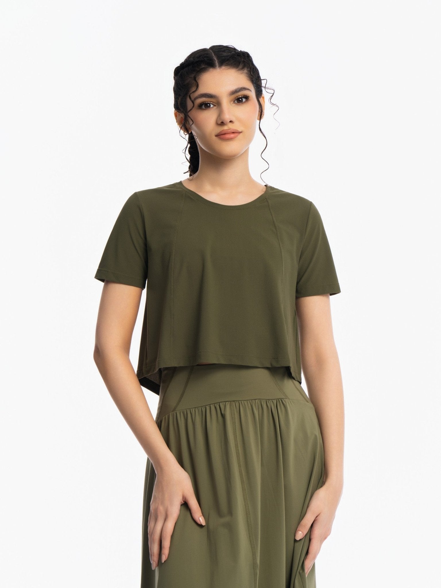 Active Cropped Top - IVY GREEN