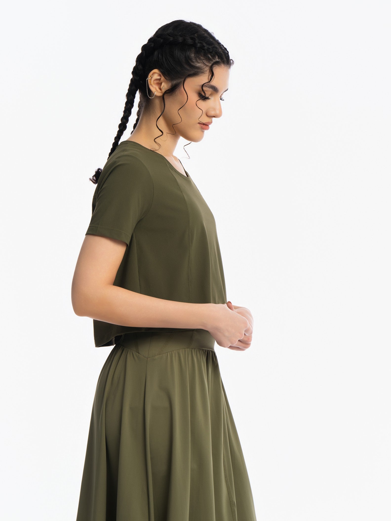 Active Cropped Top - IVY GREEN