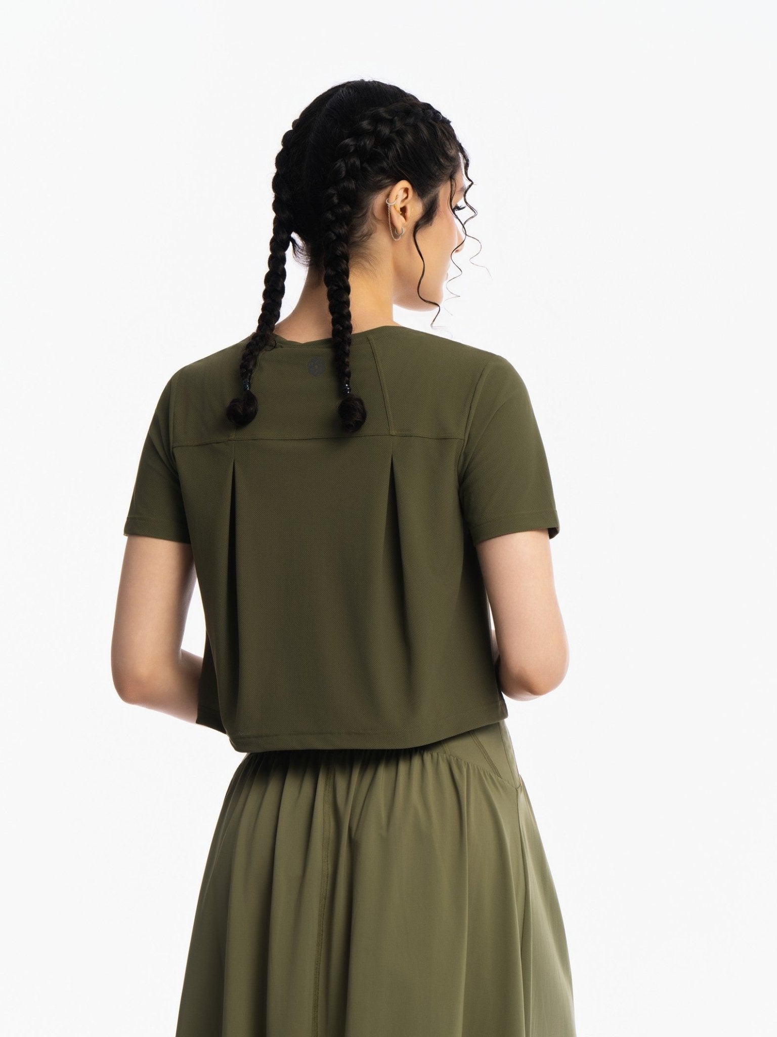 Active Cropped Top - IVY GREEN