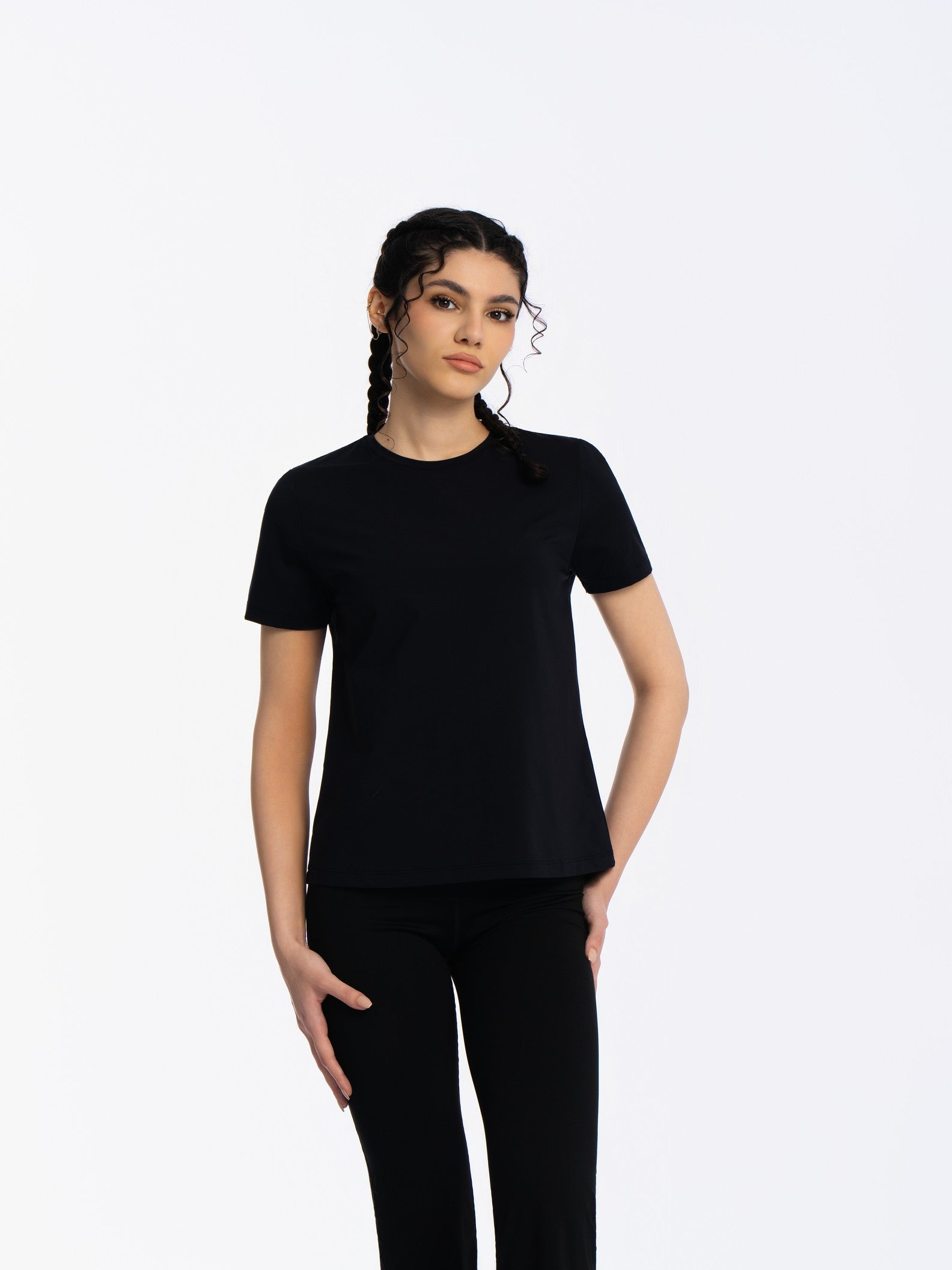 Active Short Sleeve Top - JET BLACK