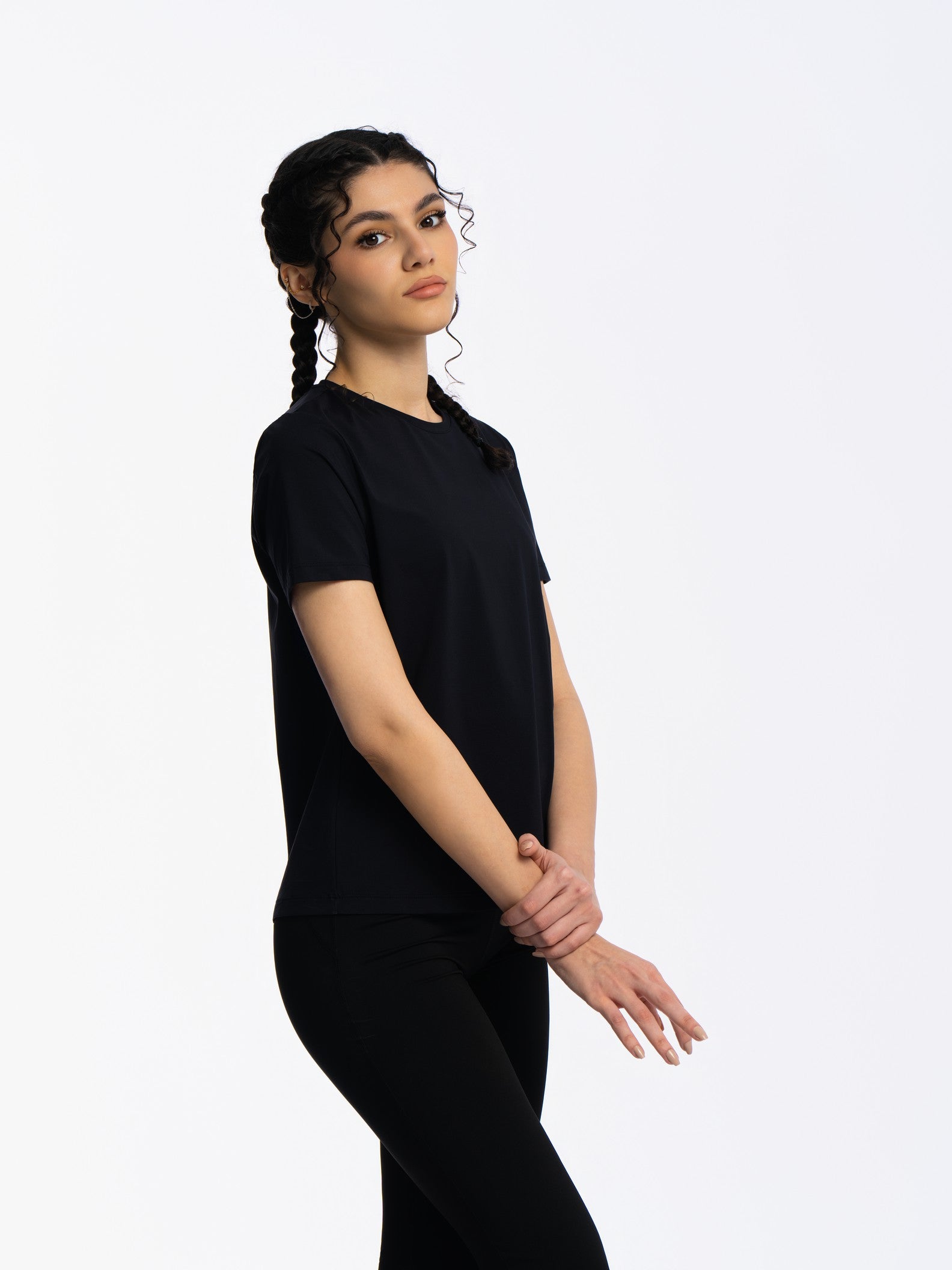 Active Short Sleeve Top - JET BLACK