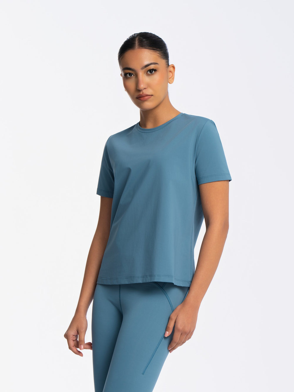 Active Short Sleeve Top - BLUE STONE