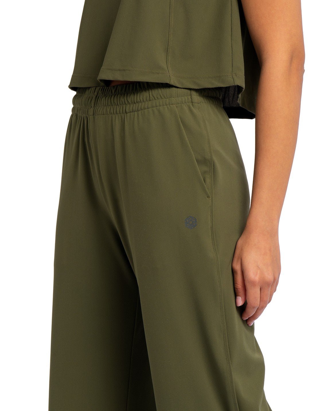 Active Wide Leg Pants - IVY GREEN