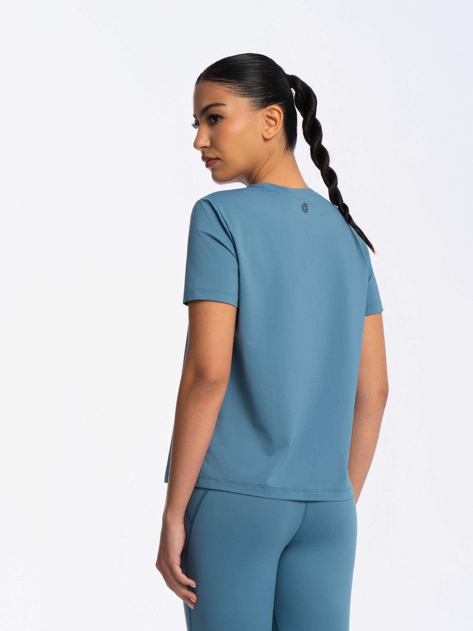 Active Short Sleeve Top - BLUE STONE