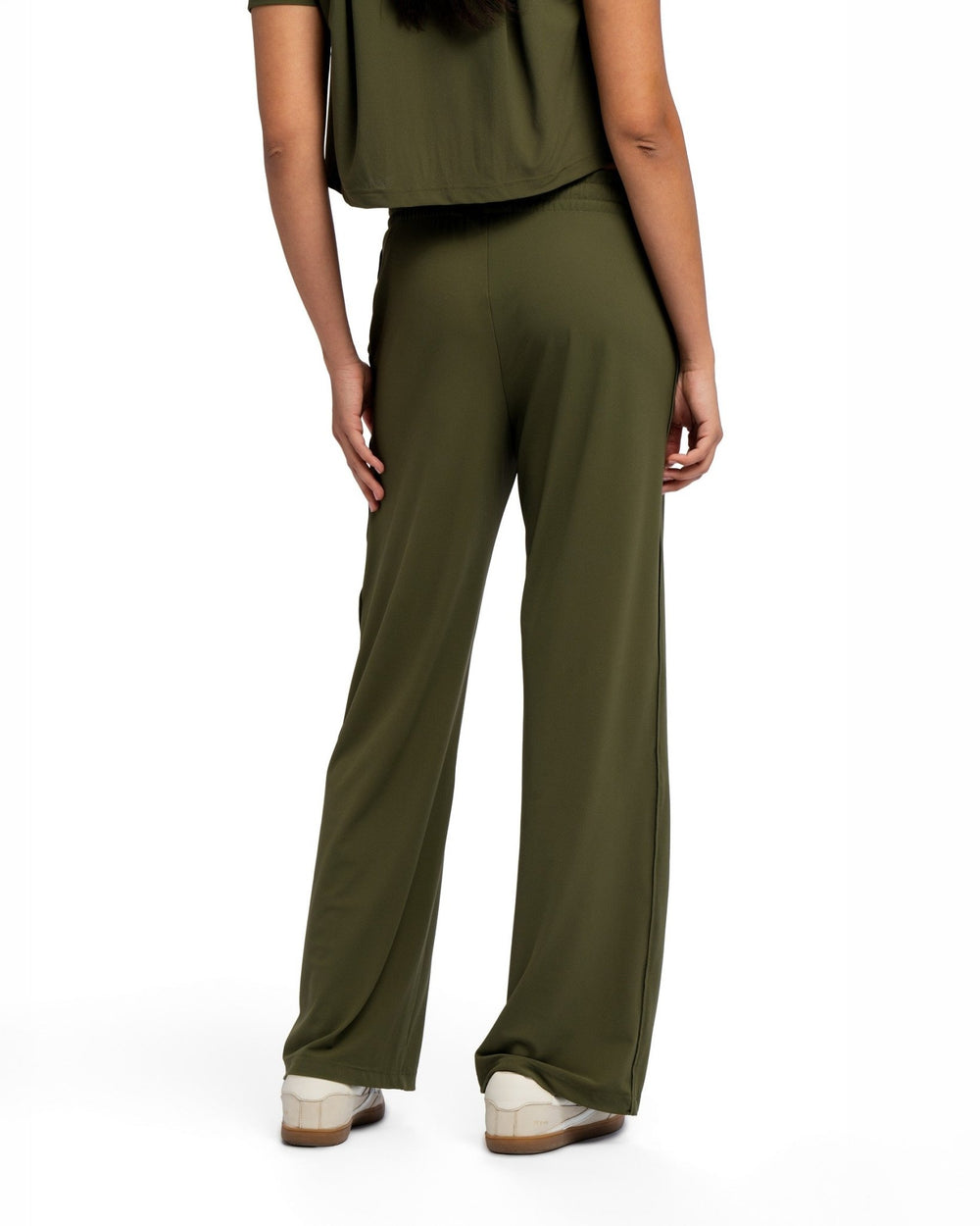Active Wide Leg Pants - IVY GREEN