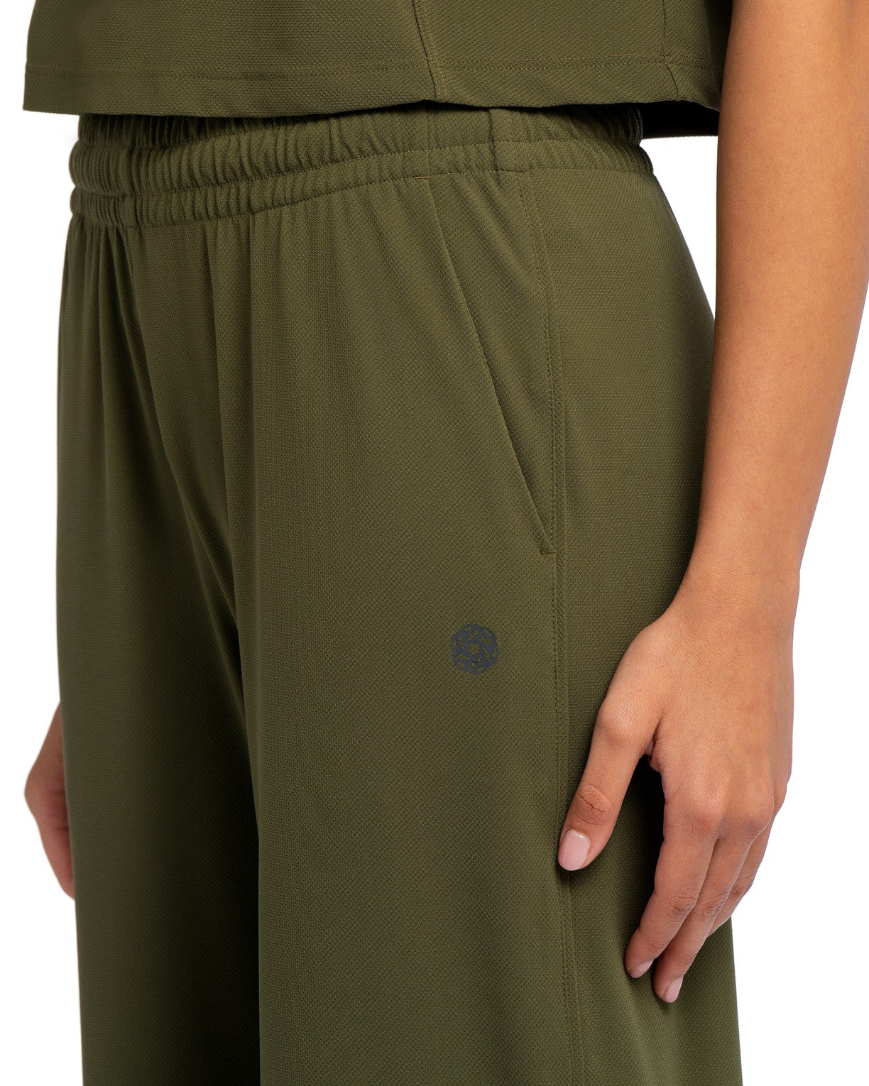 Active Wide Leg Pants - IVY GREEN