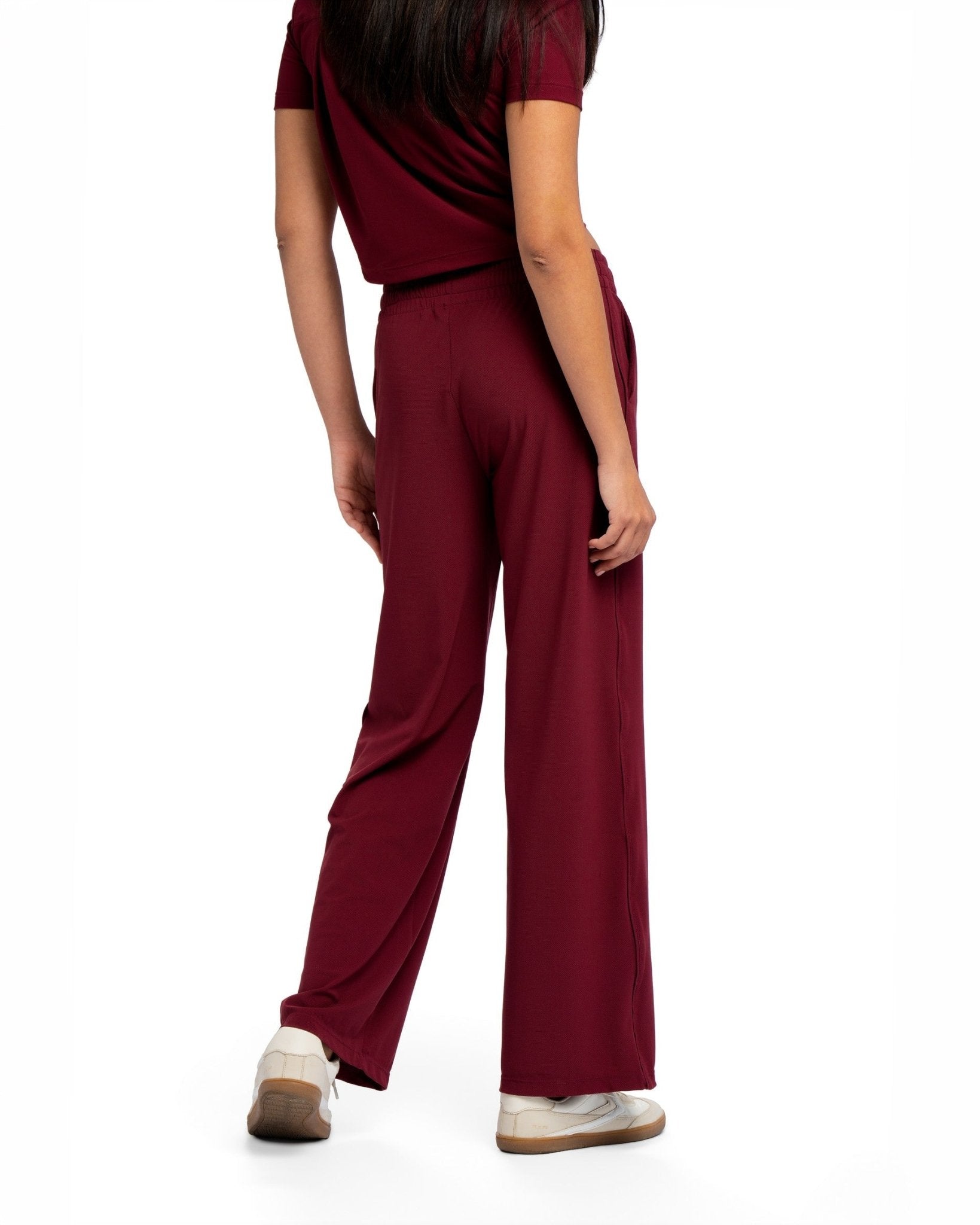 Active Wide Leg Pants - ZINFANDEL