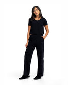 Active Wide Leg Pants - JET BLACK