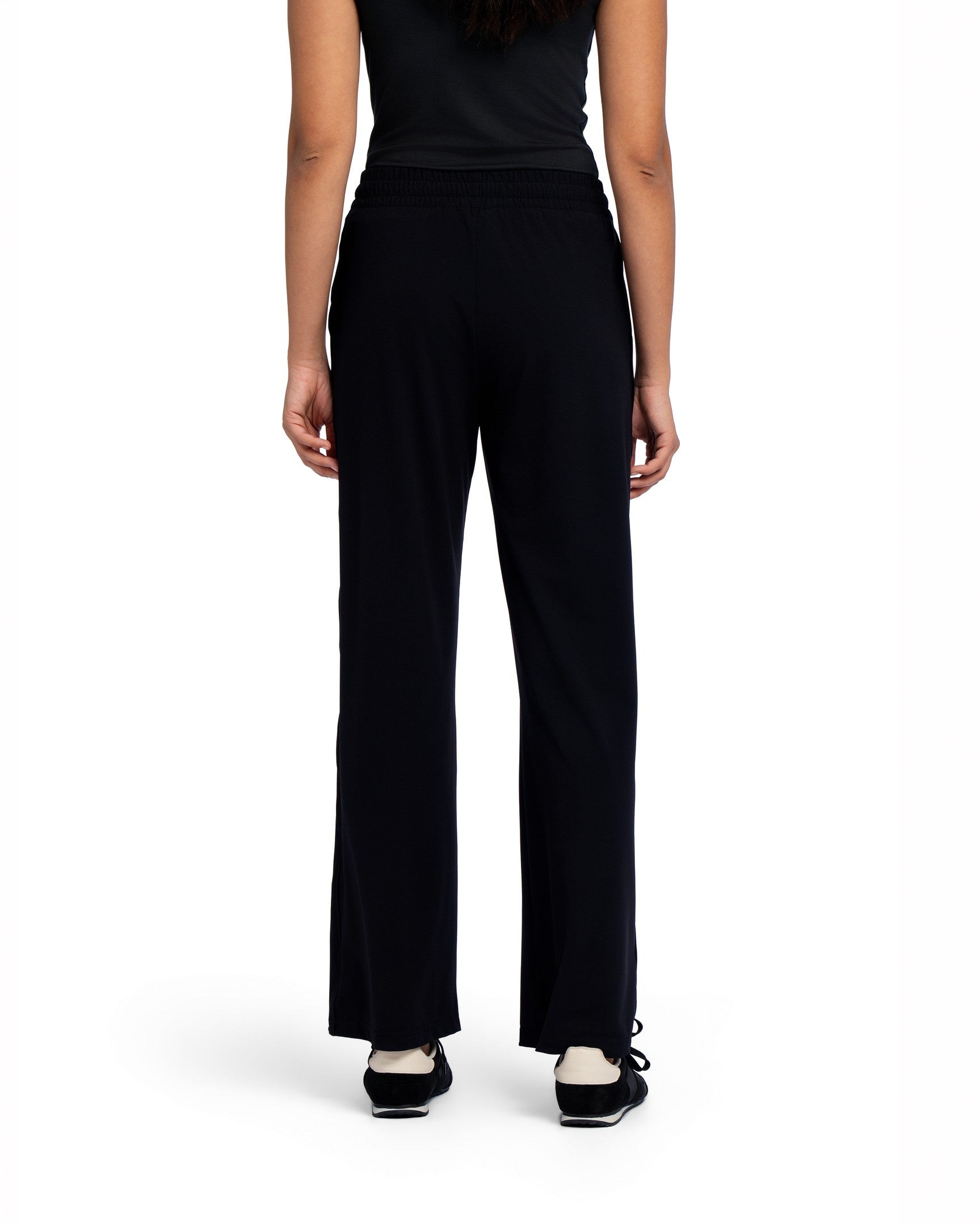 Active Wide Leg Pants - JET BLACK