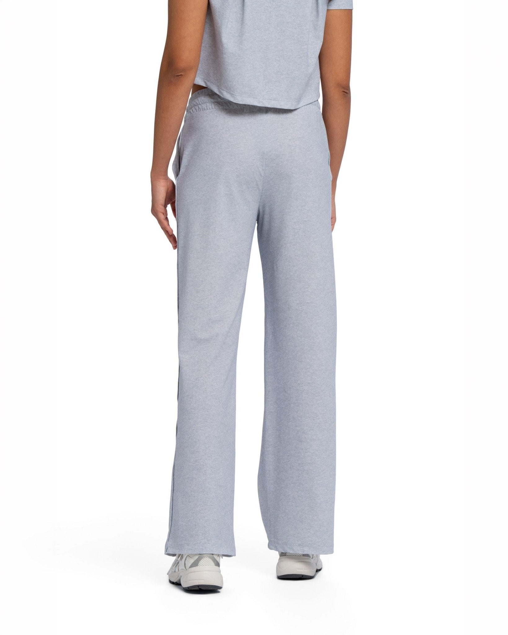 Active Wide Leg Pants - HEATHER GREY