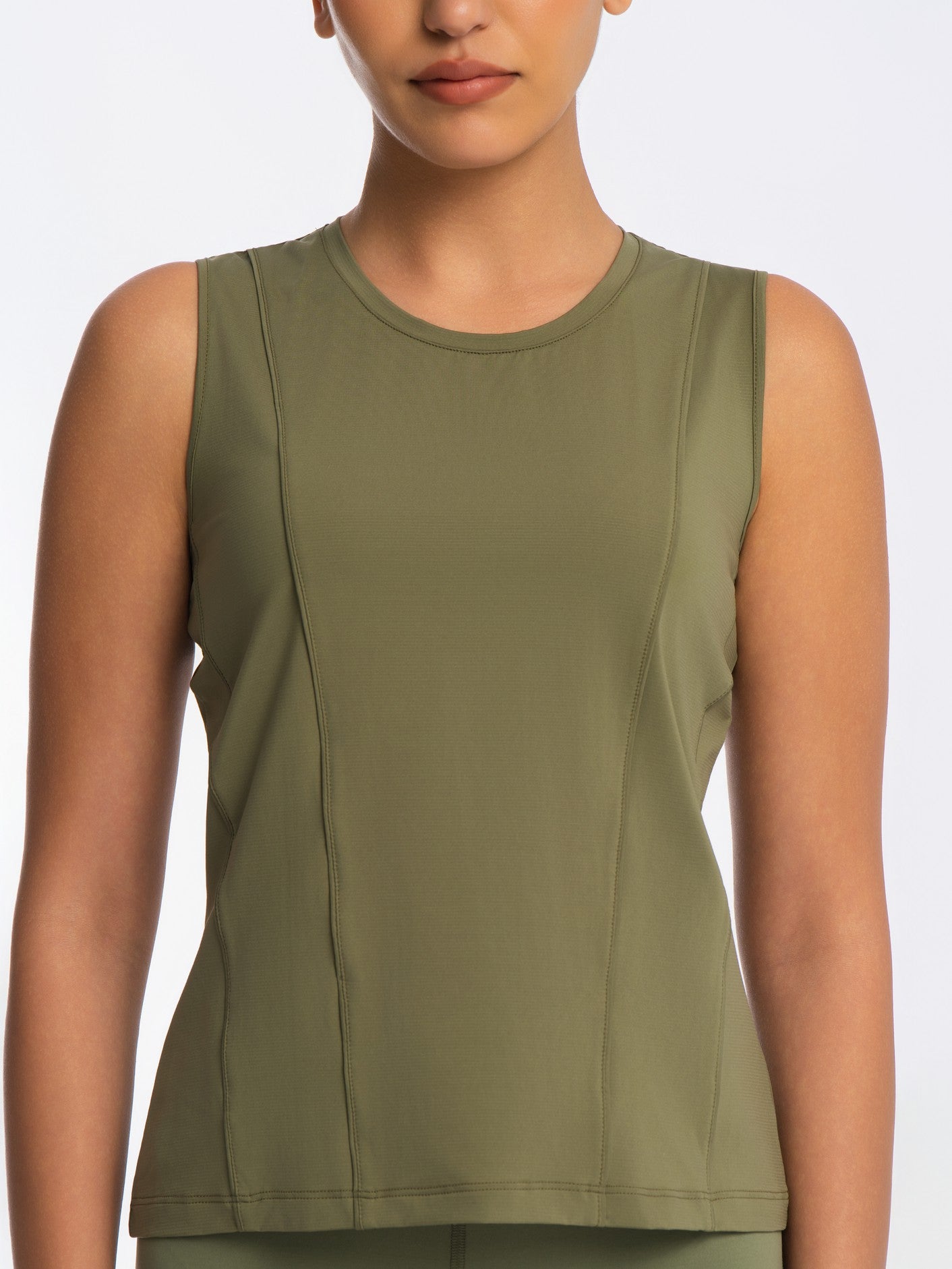 Active Sleeveless Top - DEEP LICHEN GREEN