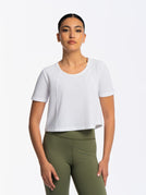 Active Cropped Top - BRILLIANT WHITE