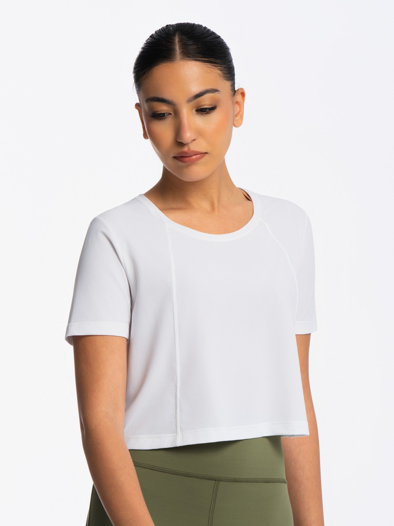 Active Cropped Top - BRILLIANT WHITE