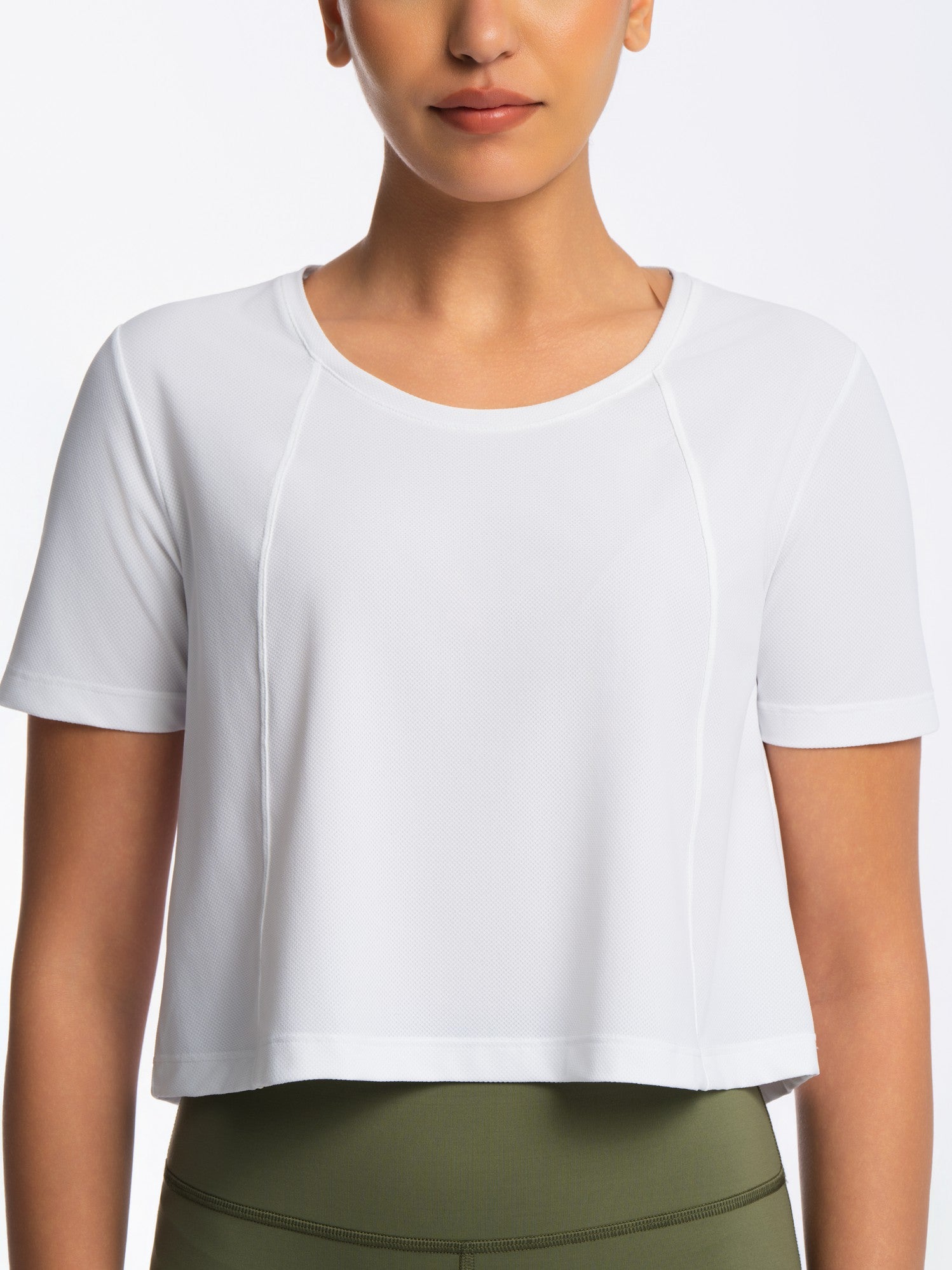 Active Cropped Top - BRILLIANT WHITE